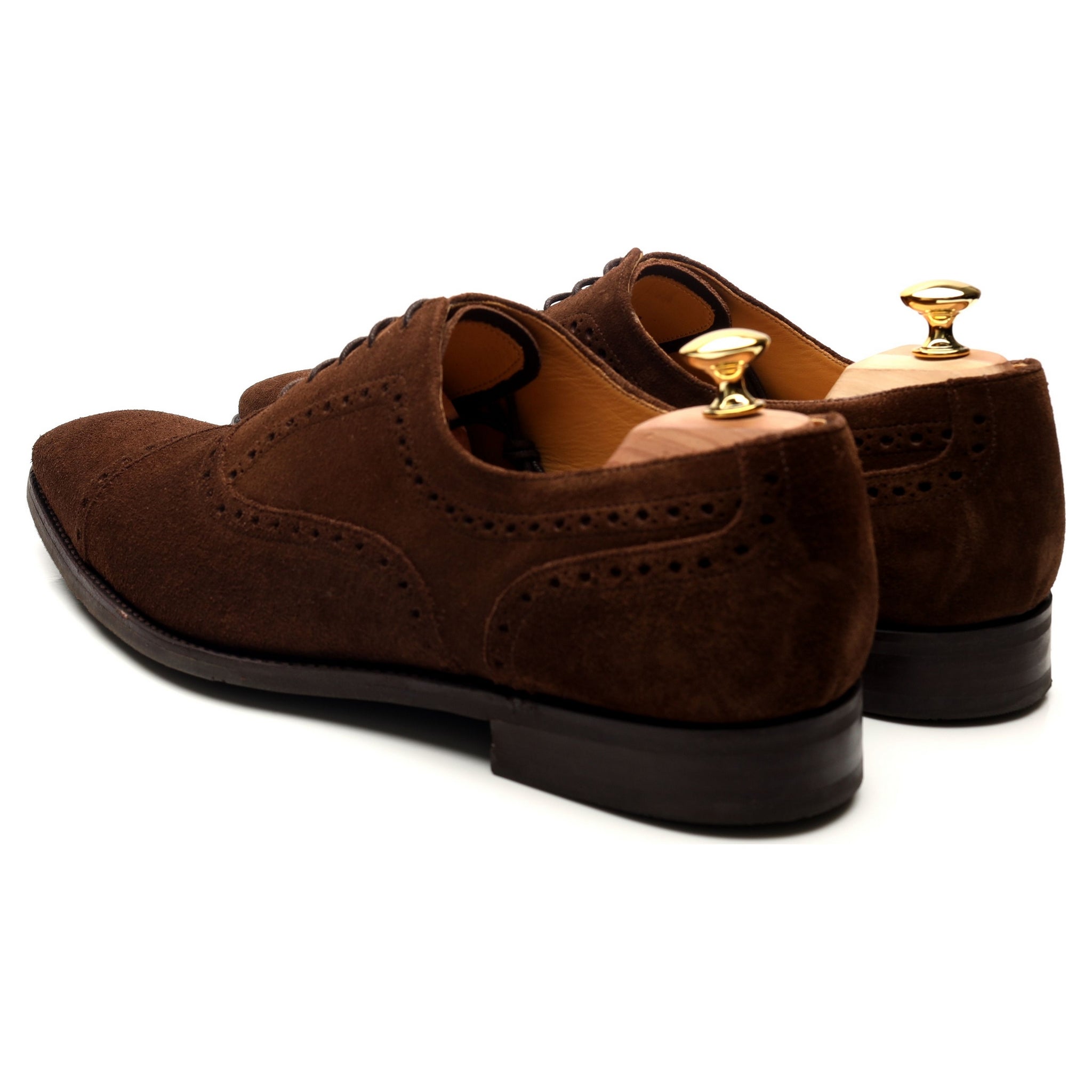 Barker Luke oxford semi-brogue suède marron UK 11