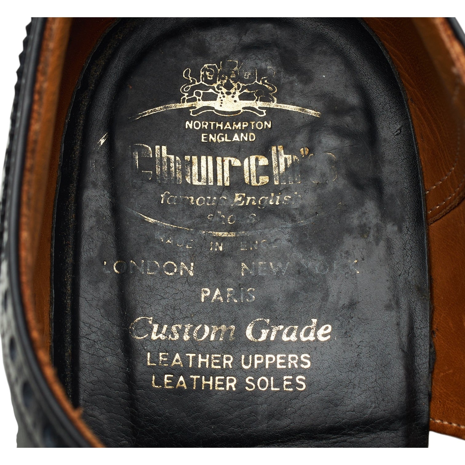 Church's Chetwynd richelieu cuir noir UK 8