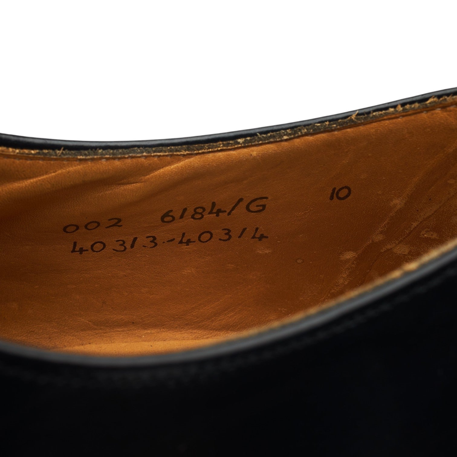 Cheaney derby cuir noir UK 10 largeur G