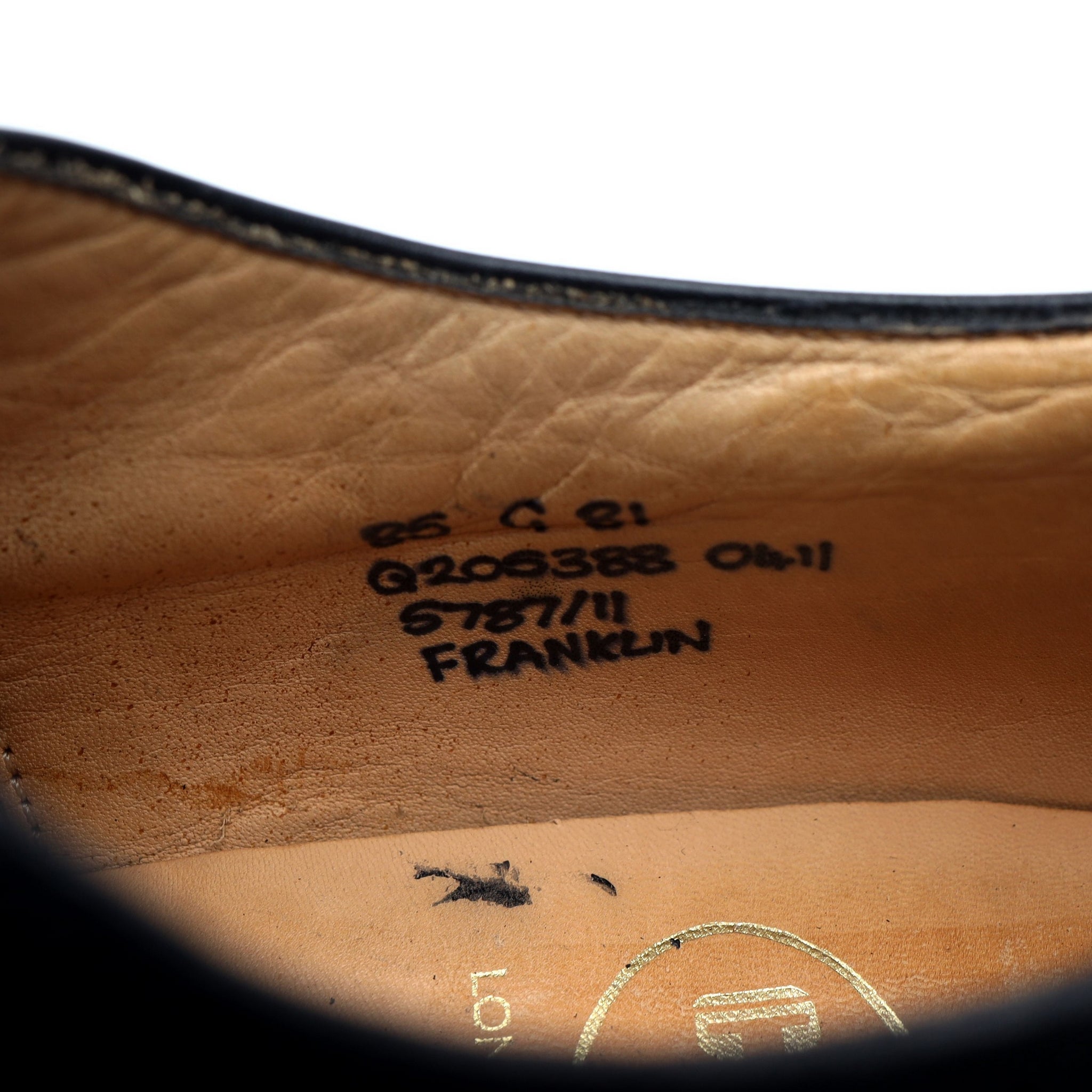 Church’s Franklin derbies oxford cuir noir UK 8,5