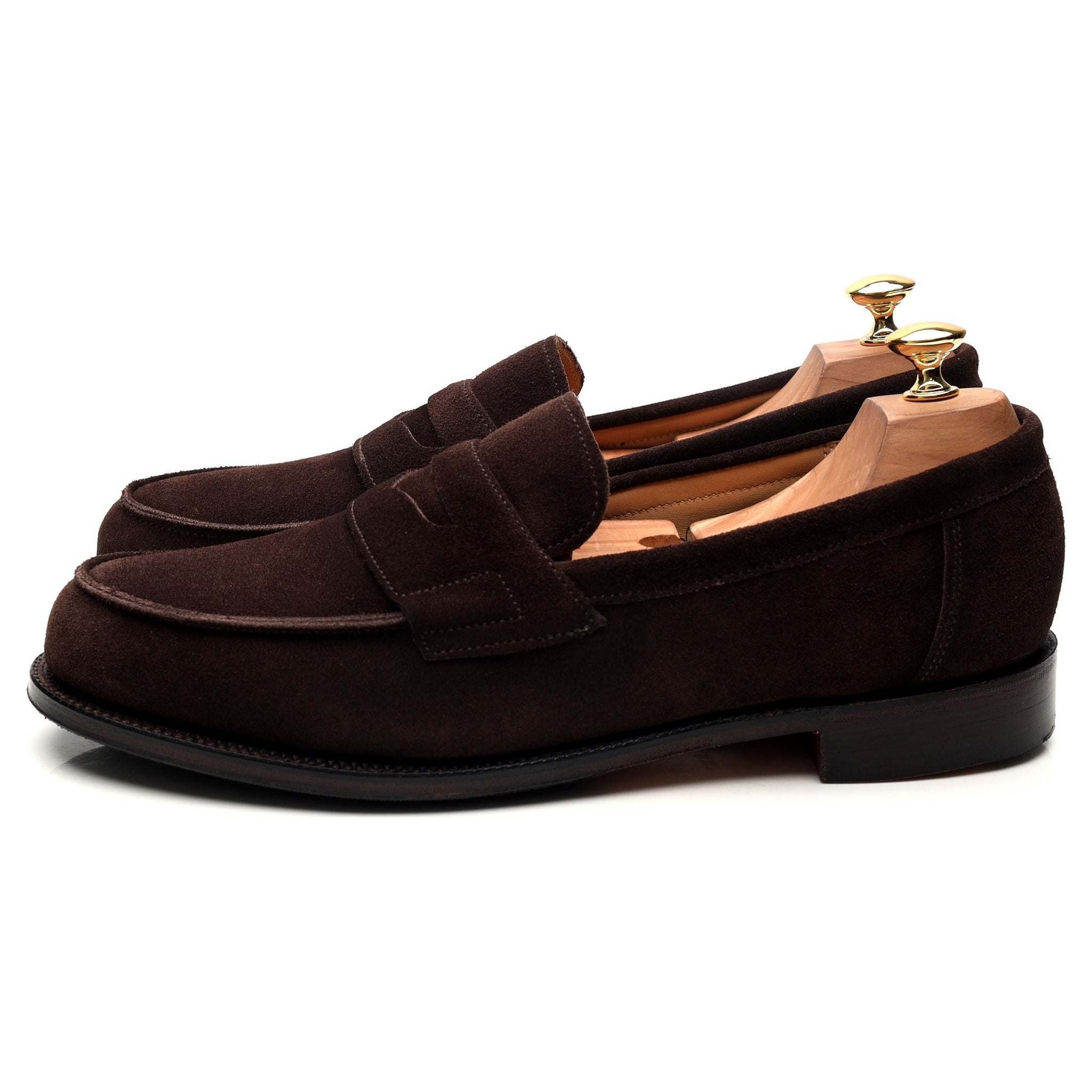 Grenson Epsom mocassins daim marron UK 10