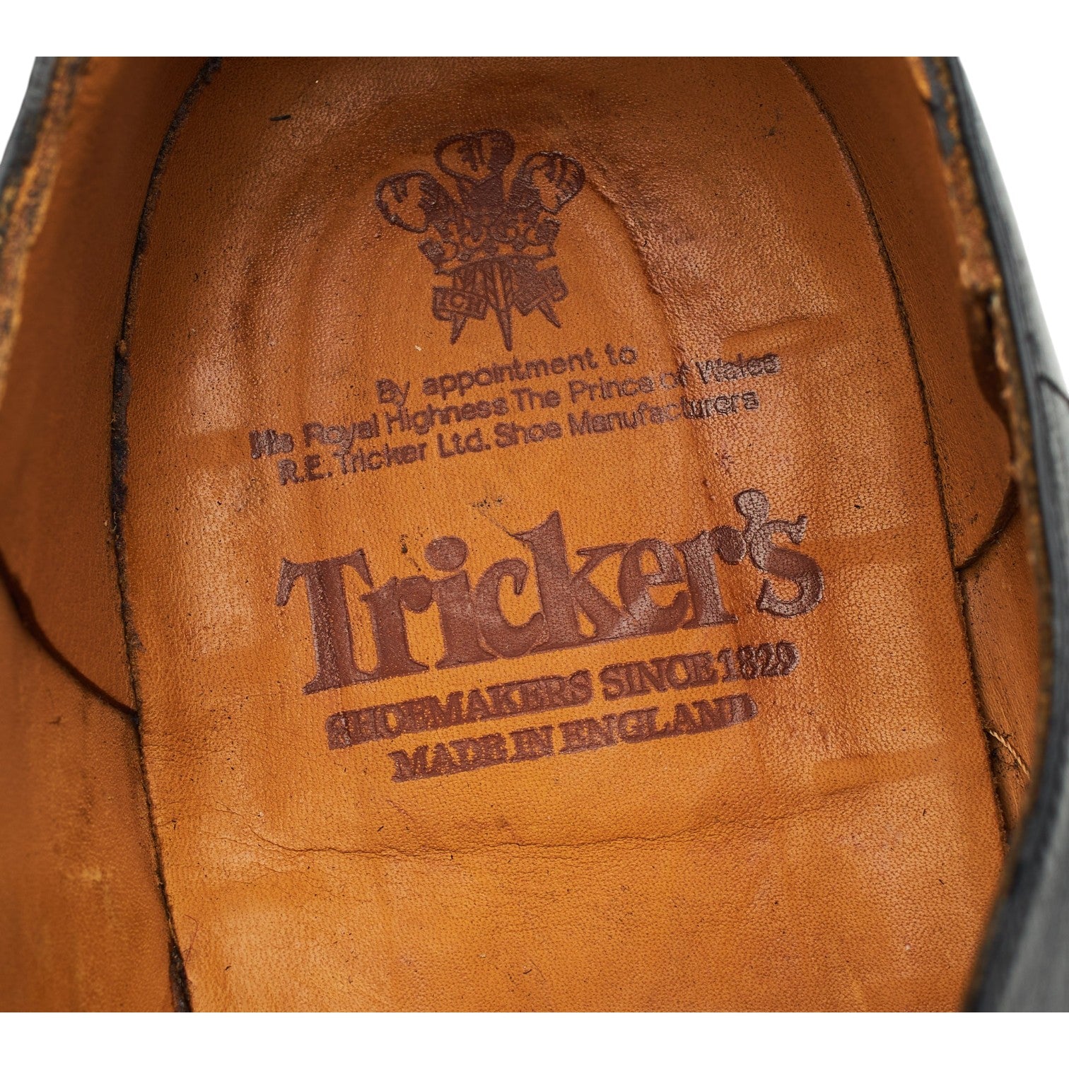 Tricker's Marlow derby cuir noir pointure UK 13