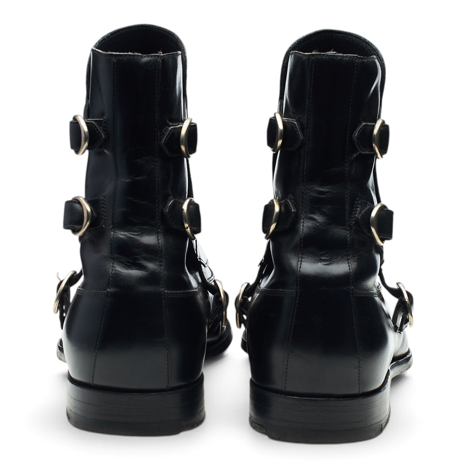 Barker Black Lavenum bottes cuir noir 9 UK boucles