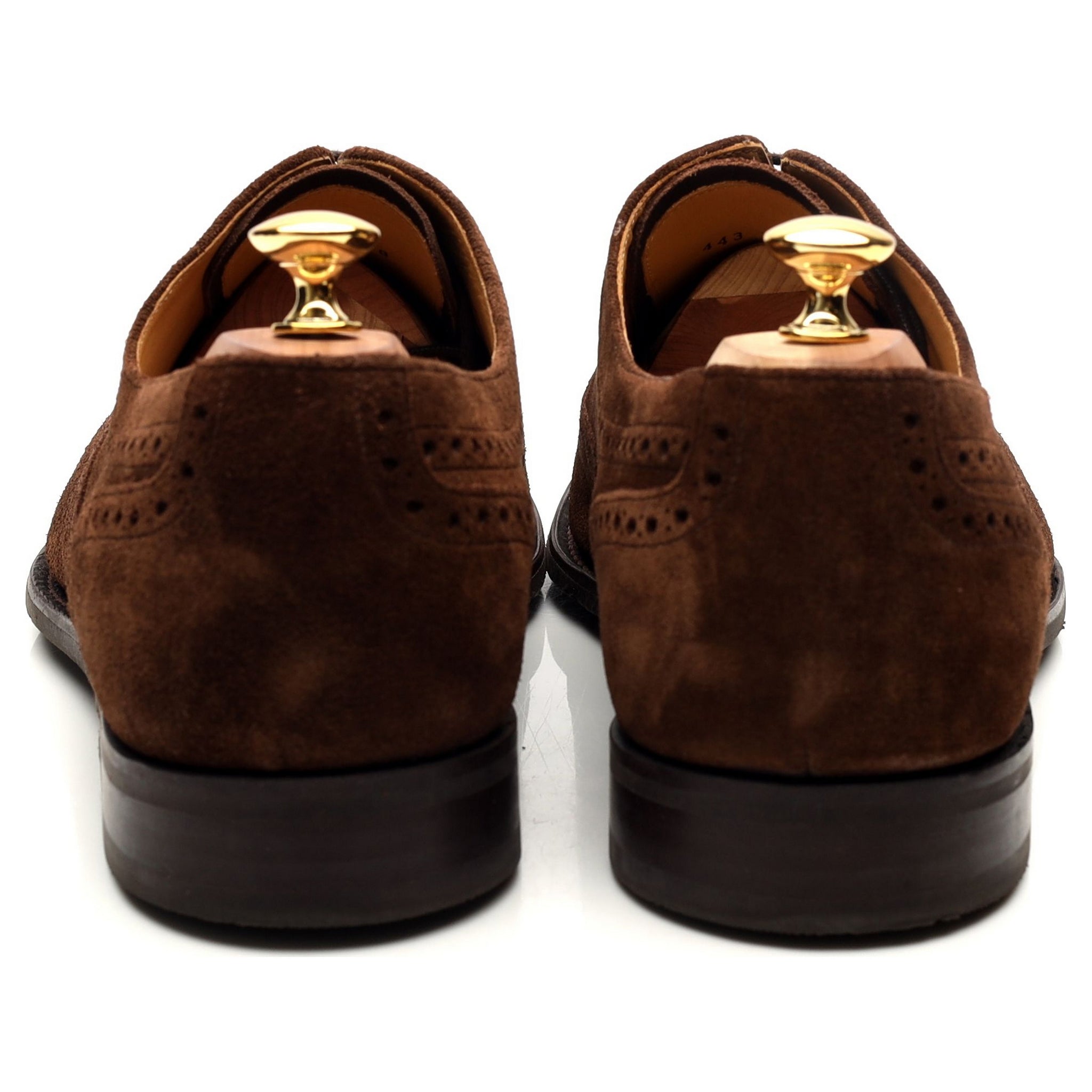 Barker Luke oxford semi-brogue suède marron UK 11