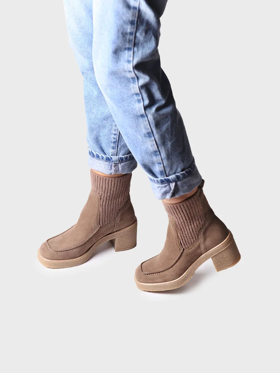 Toni Pons Praga-SY bottines talon large cuir taupe
