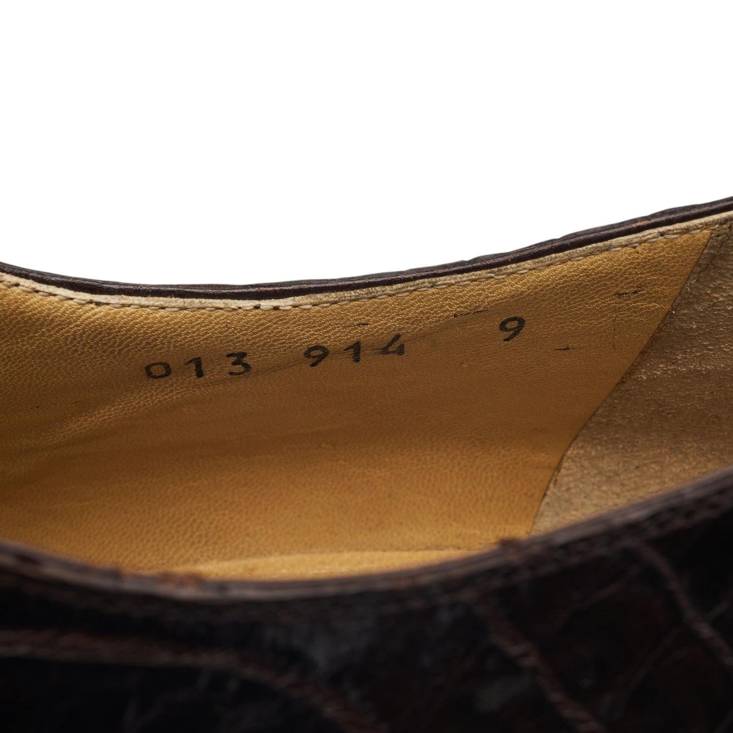 Mauri derby cuir alligator marron UK 8.5
