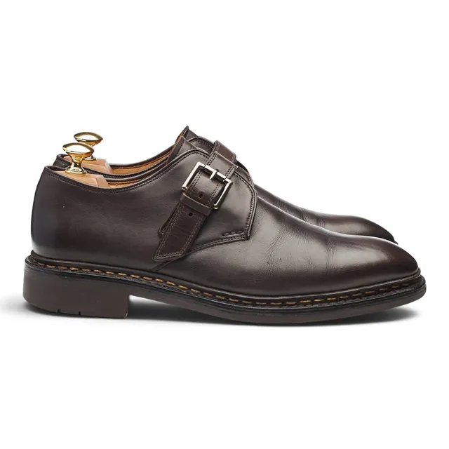 Heschung Bouleau monk cuir marron foncé UK 7 semelle gomme