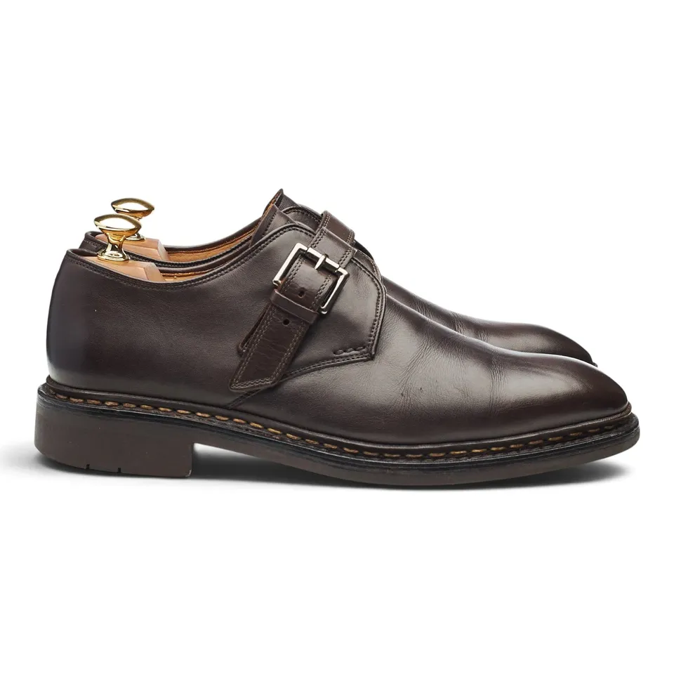 Heschung Bouleau monk cuir marron foncé UK 7 semelle gomme