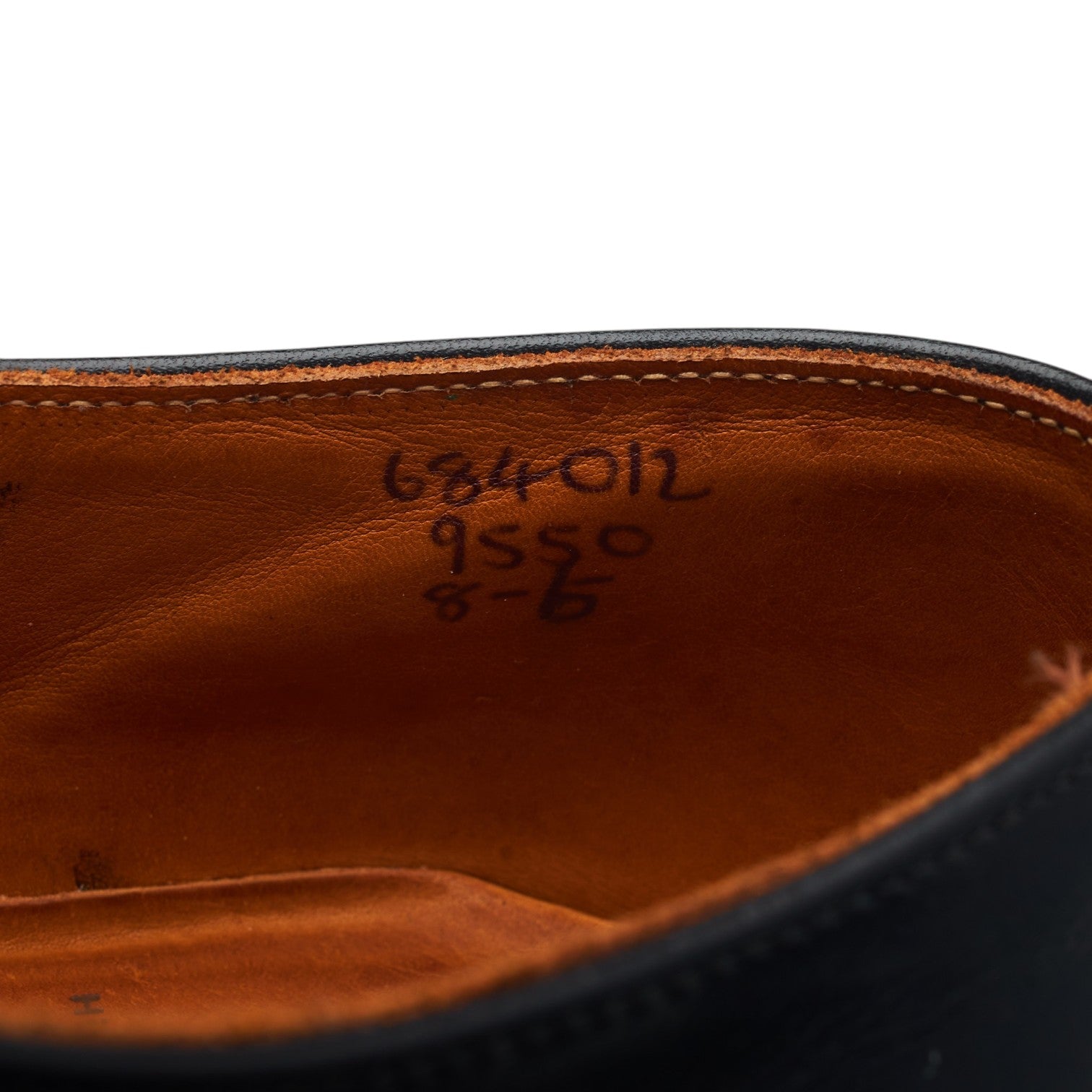 Tricker's Richelieu vintage cuir noir 8 G