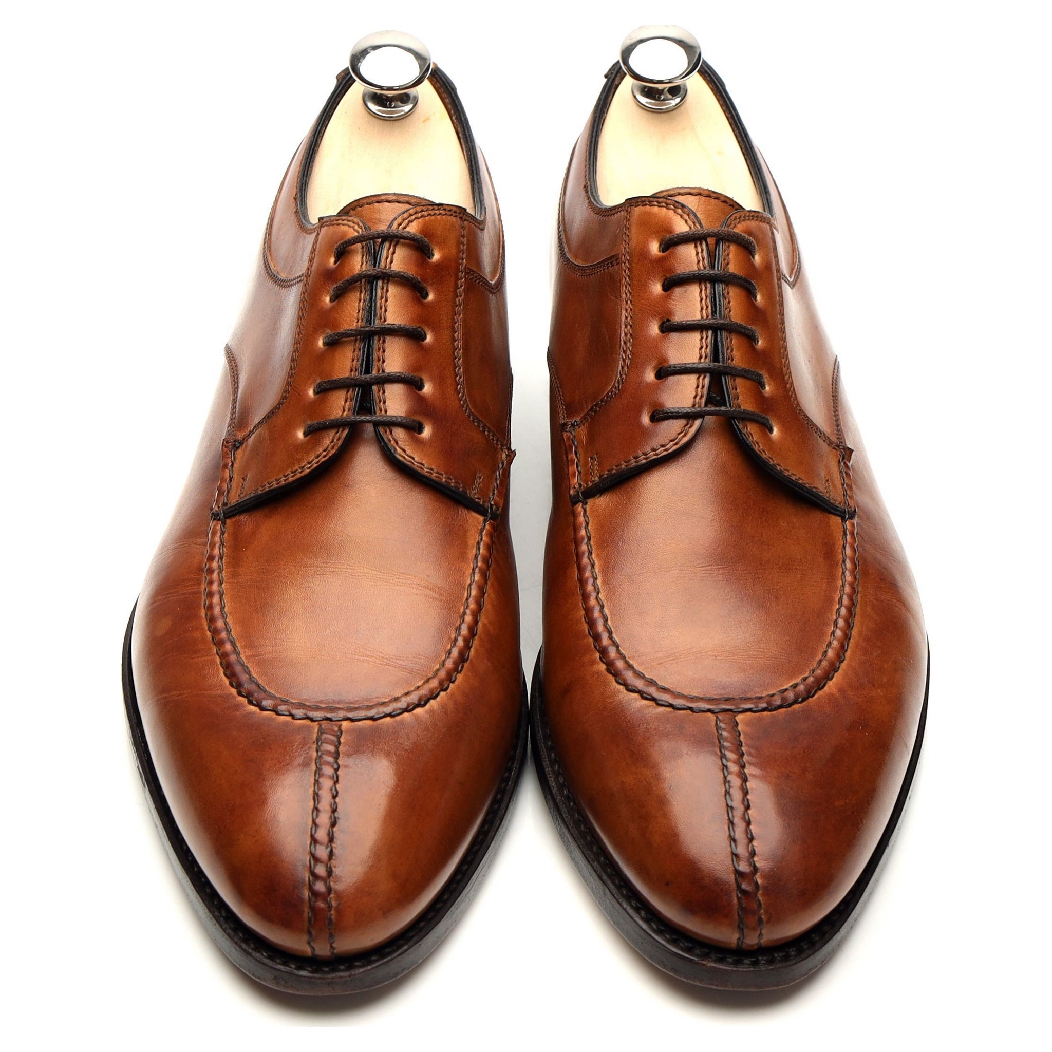 Bontoni Magnifico derby cuir patiné marron UK 8.5