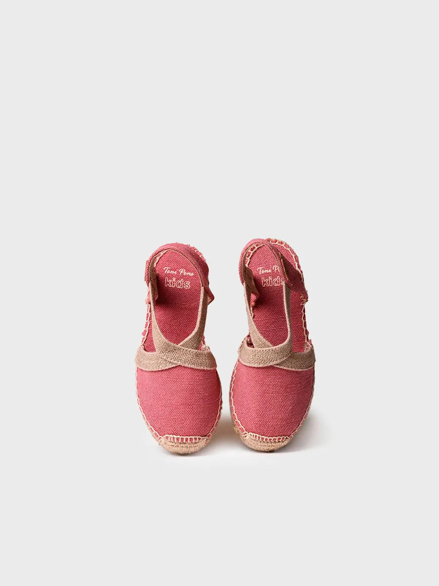 Toni Pons Edita-V espadrille enfant compensee blush vegan