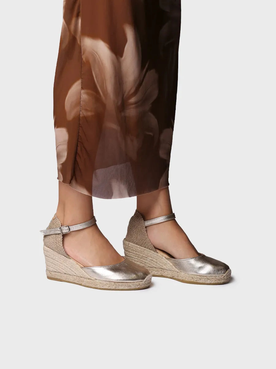 Toni Pons Tiana espadrille femme cuir compensée 7 cm