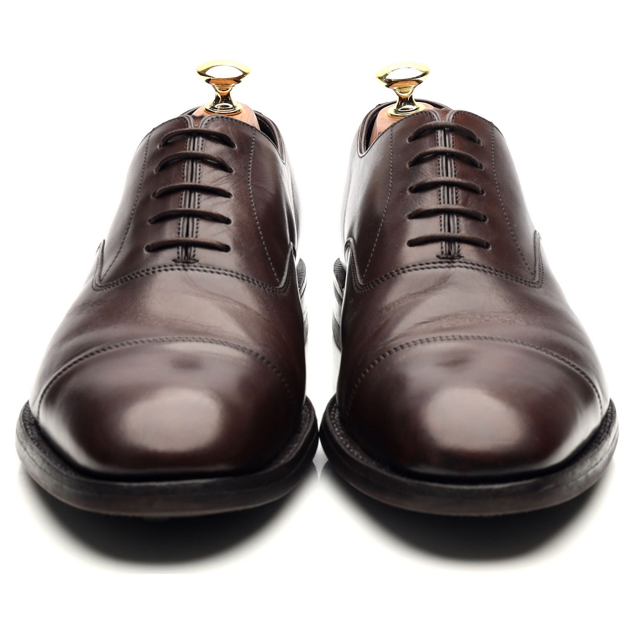 Herring Knightsbridge oxford cuir marron UK 8.5 semelle caoutchouc