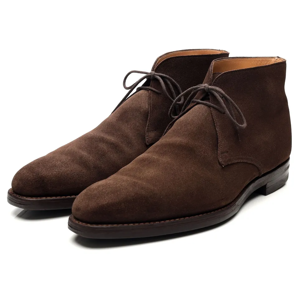 Crockett & Jones Tetbury bottines daim marron UK 10