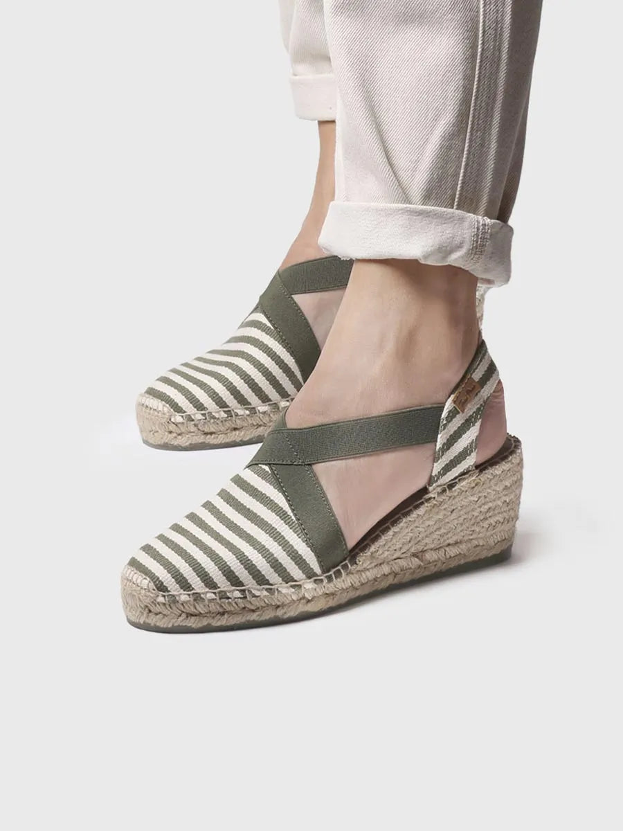Toni Pons Terra-DD espadrille compensée kaki