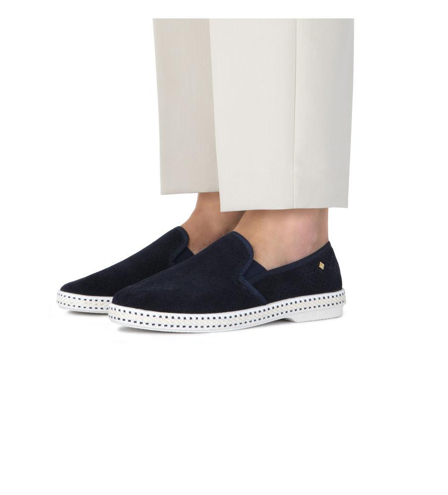 Rivieras Classic Daim 3064 espadrilles bleu marine