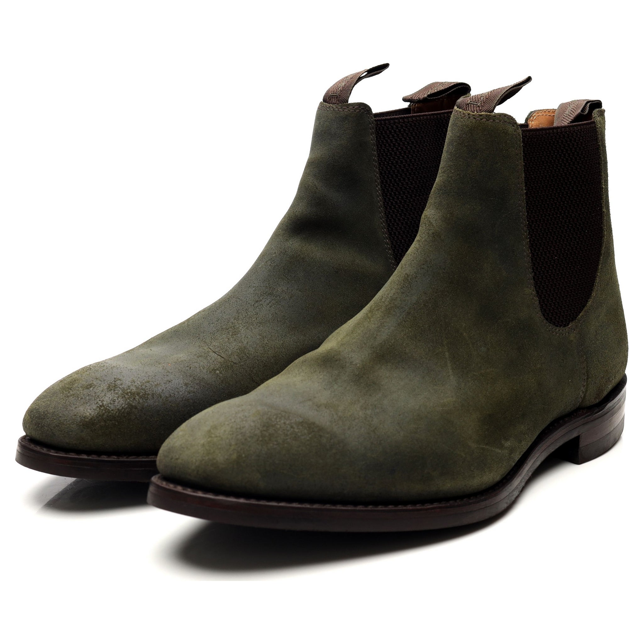 Loake Chatsworth bottine chelsea daim vert 12 large