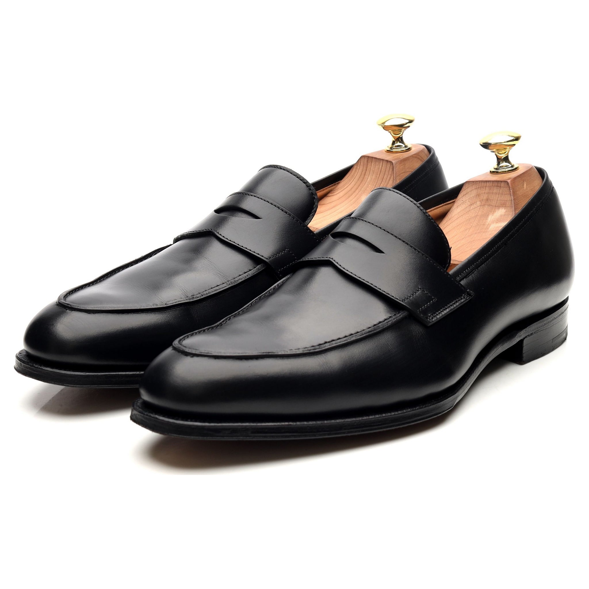 Crockett & Jones Crawford mocassins cuir noir UK 8,5