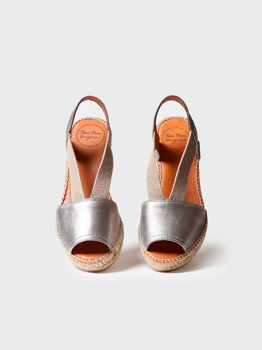 Toni Pons Teide-P espadrille cuir compensée 6 cm