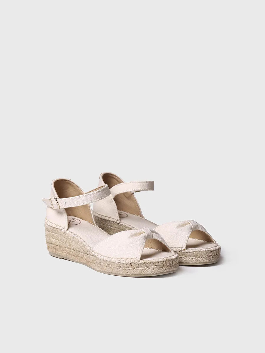 Toni Pons Bilma-L espadrilles compensées écru vegan 5 cm