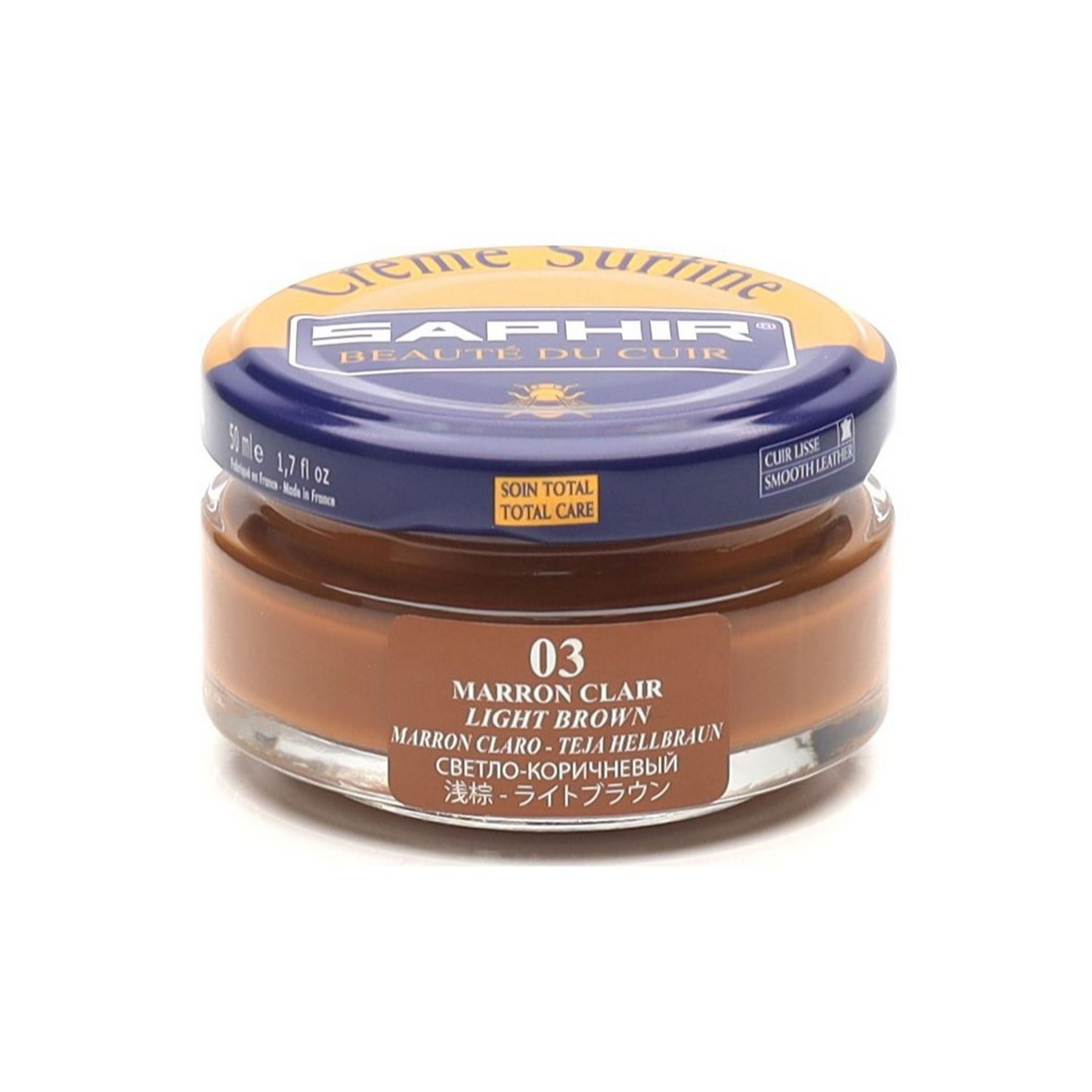 Saphir Crème Surfine cirage cuir 50 ml noir 01 nourrissant