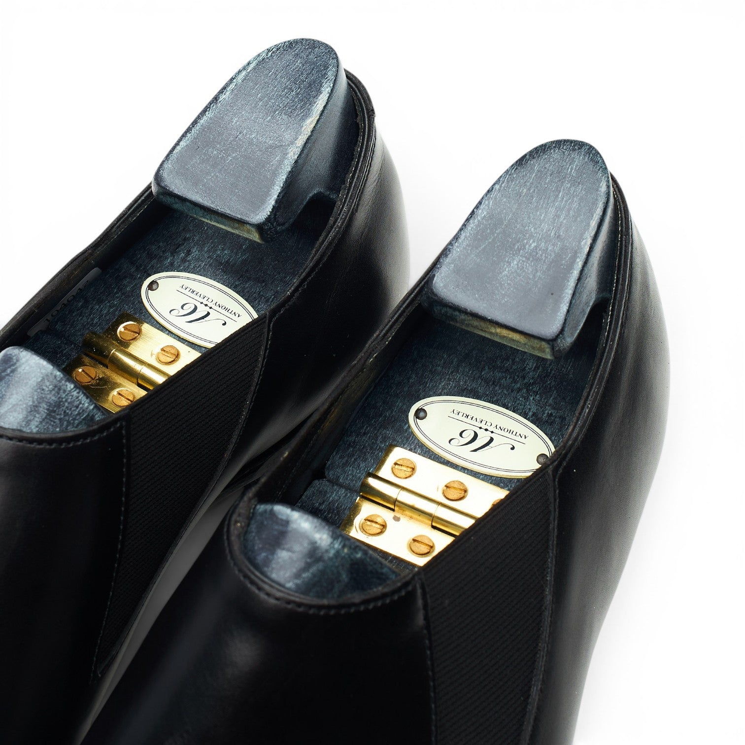 Anthony Cleverley Bulow mocassin cuir noir UK 9.5