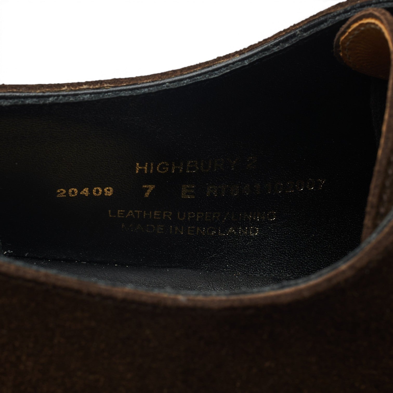 Crockett & Jones Highbury 2 007 derby daim marron 7