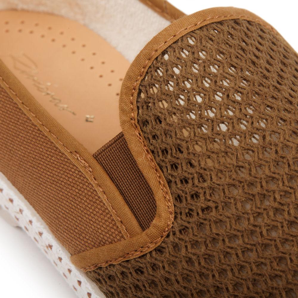 Rivieras Classic Toile Filet Marron slip on coton