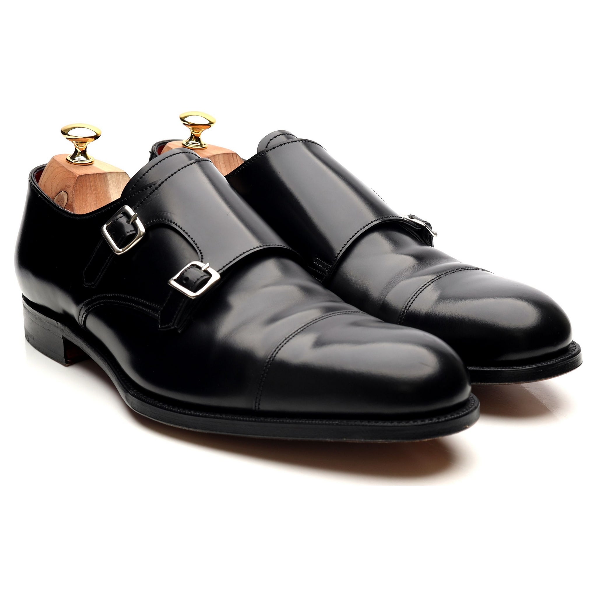 Grenson Hanbury monks cuir noir UK 11