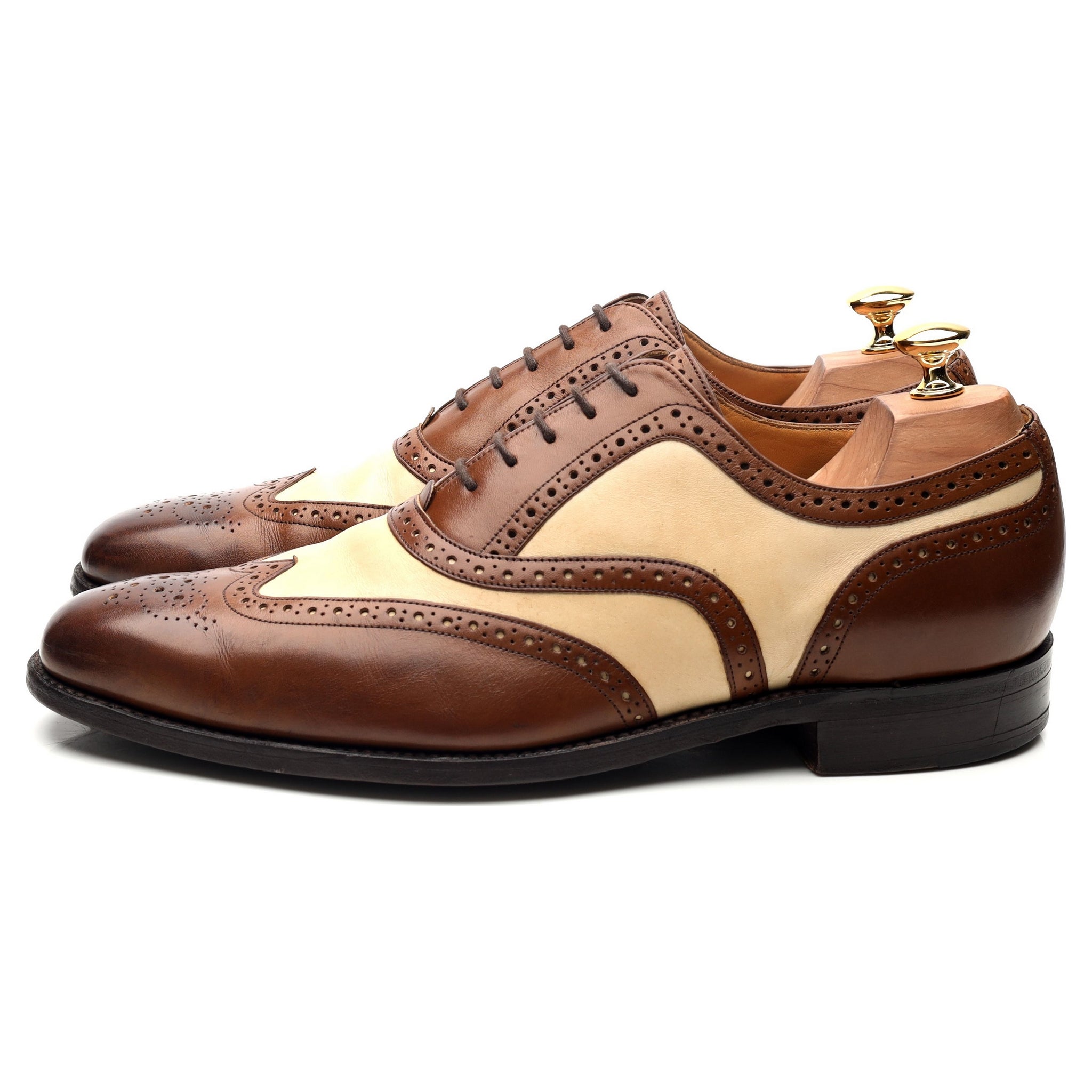 Barker Cambridge richelieu cuir marron beige pointure 9,5