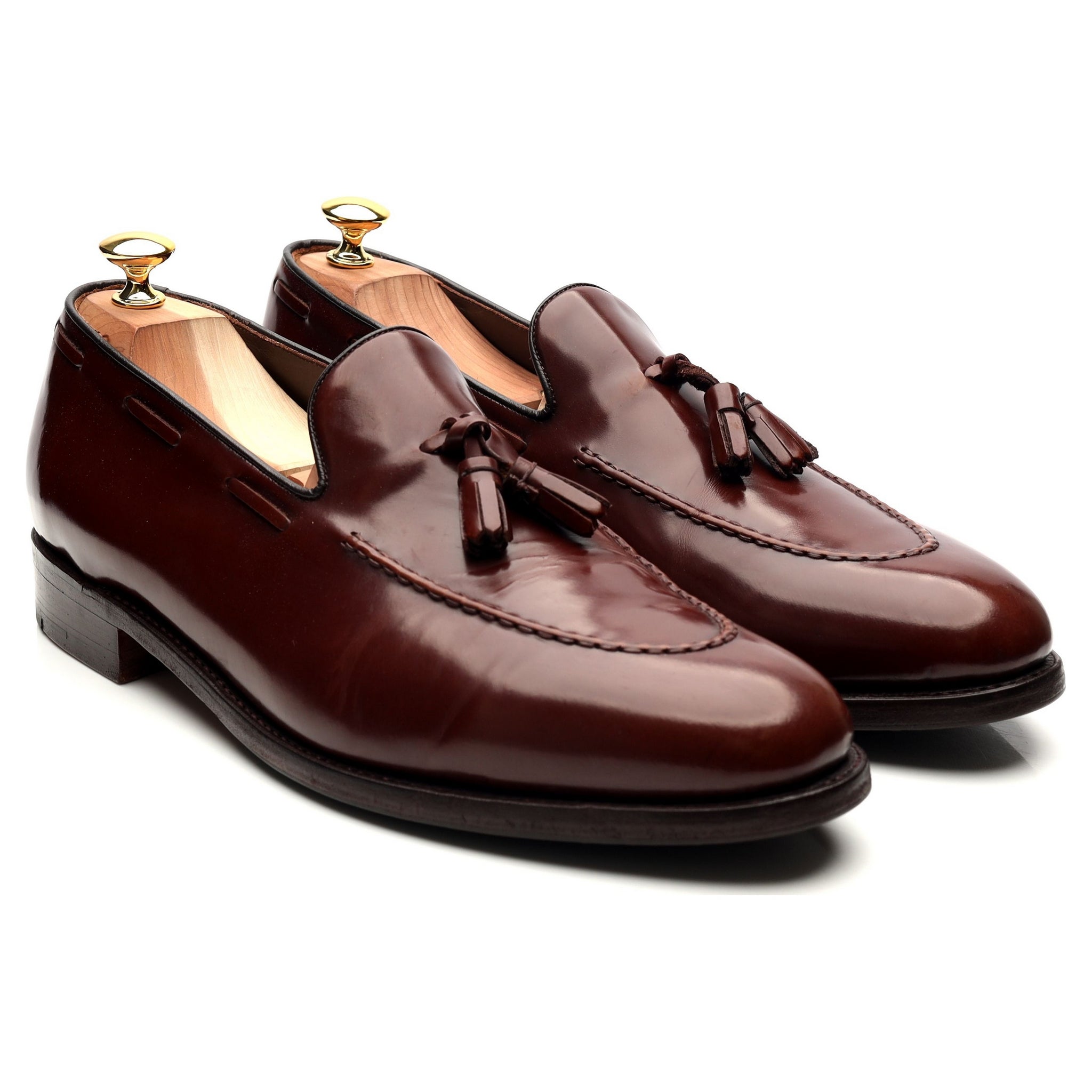Foster & Son mocassins homme cuir bordeaux UK 11.5
