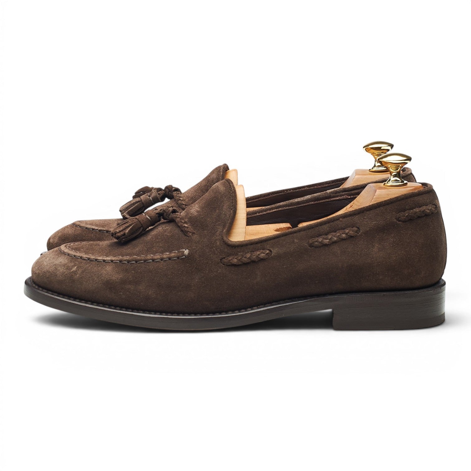 Velasca Beltramm mocassin daim marron UK 6 pompons