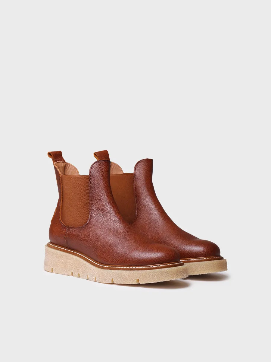 Toni Pons Nevada-Po bottine cuir femme camel