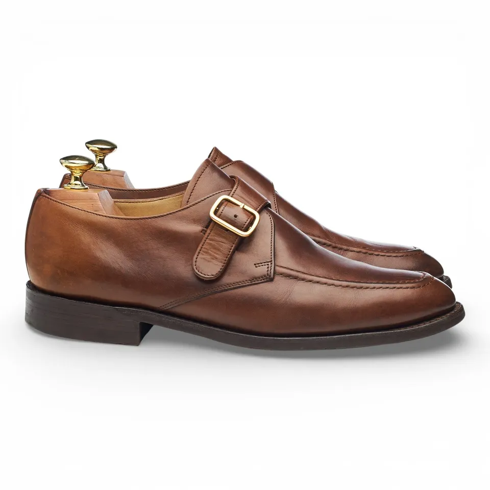 Barker monk strap cuir marron UK 7.5