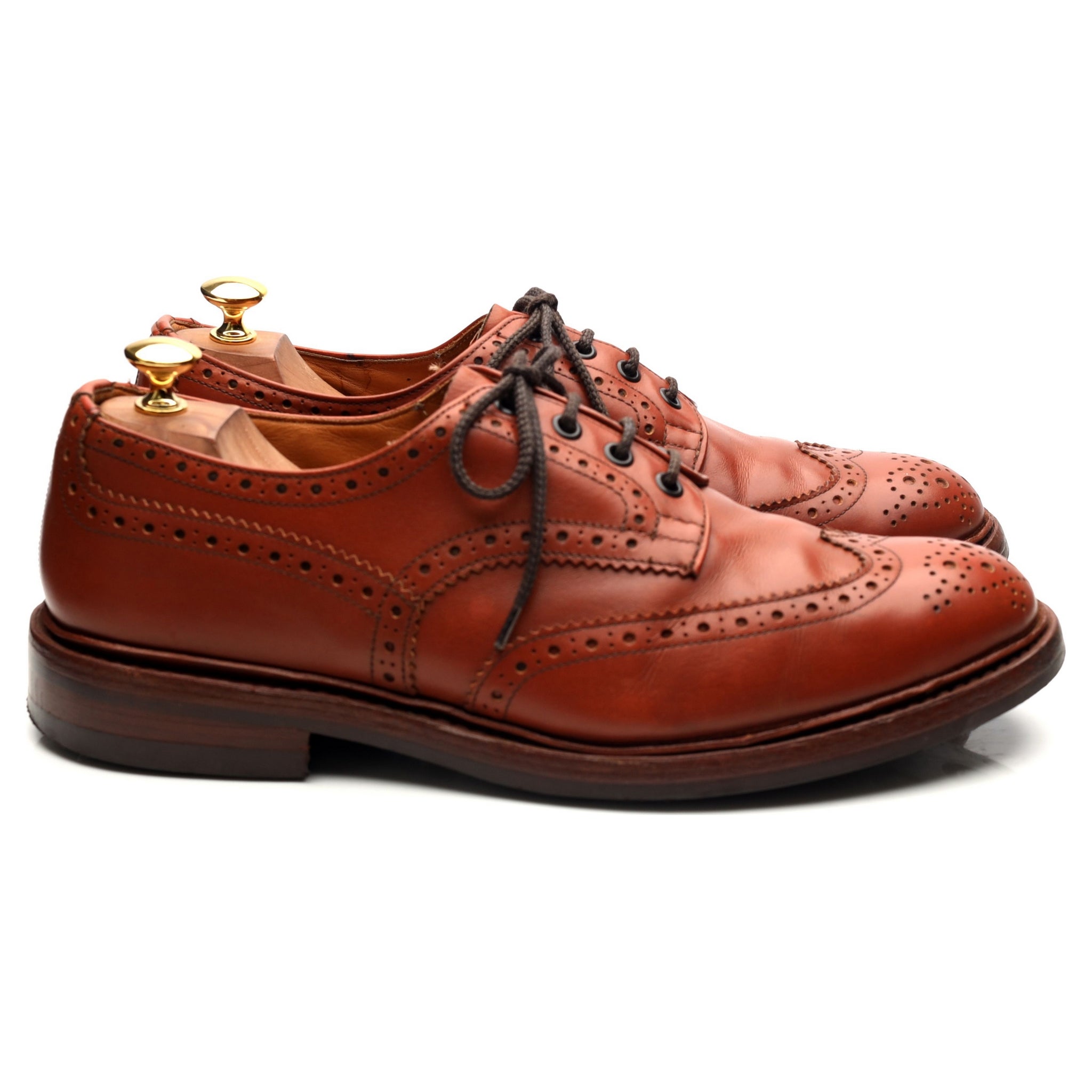 Trickers Bourton derby cuir marron 10,5 semelle gomme