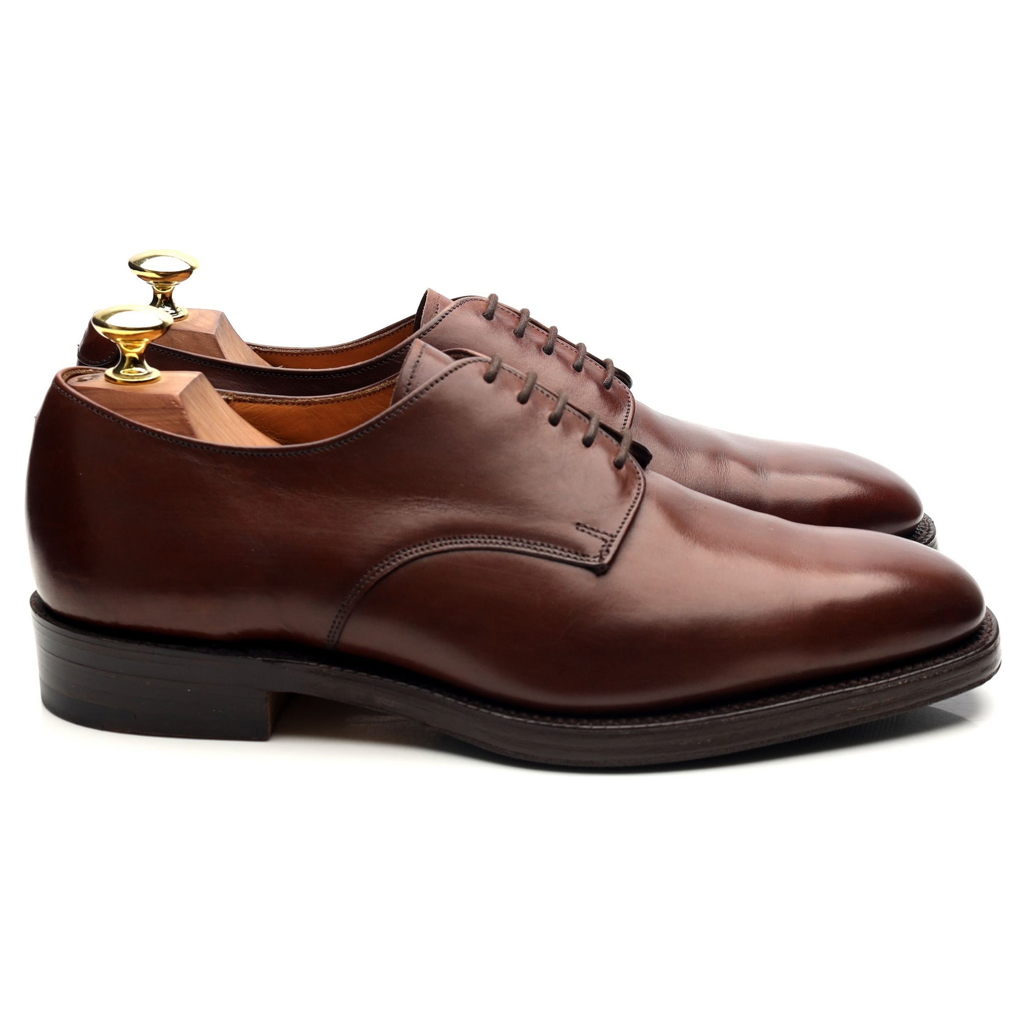 Grenson derby cuir marron vintage pointure UK 8