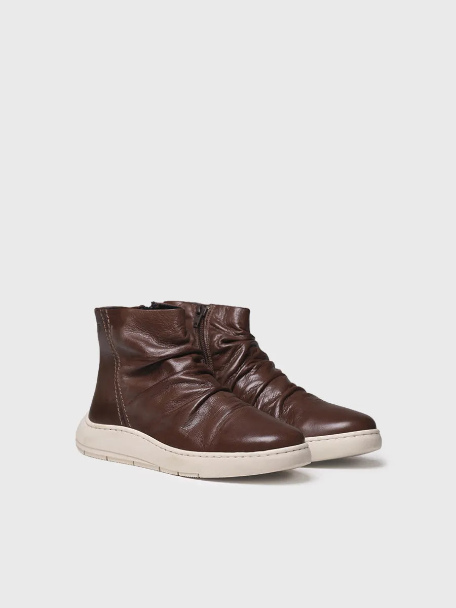 Toni Pons Pretoria bottine cuir marron à zip