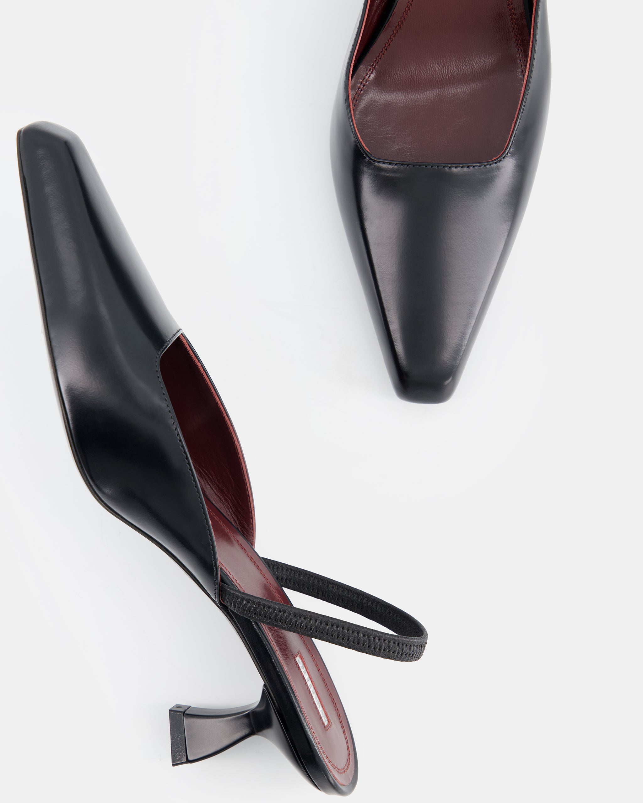 Nodaleto Dona Sling Back 50 escarpins noir bout carré
