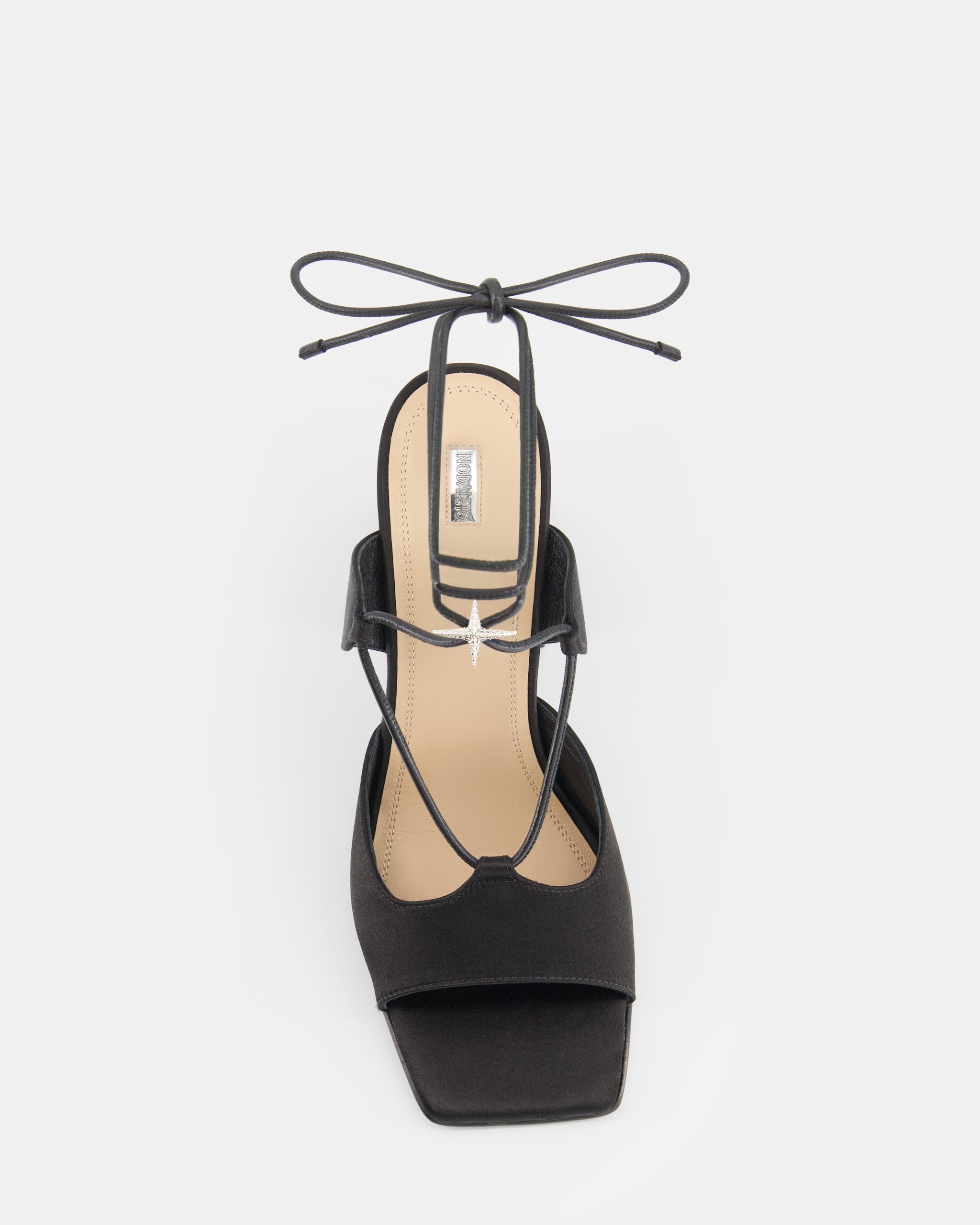 Nodaleto Bulla Gala 90 sandales noir satin talon 9 cm