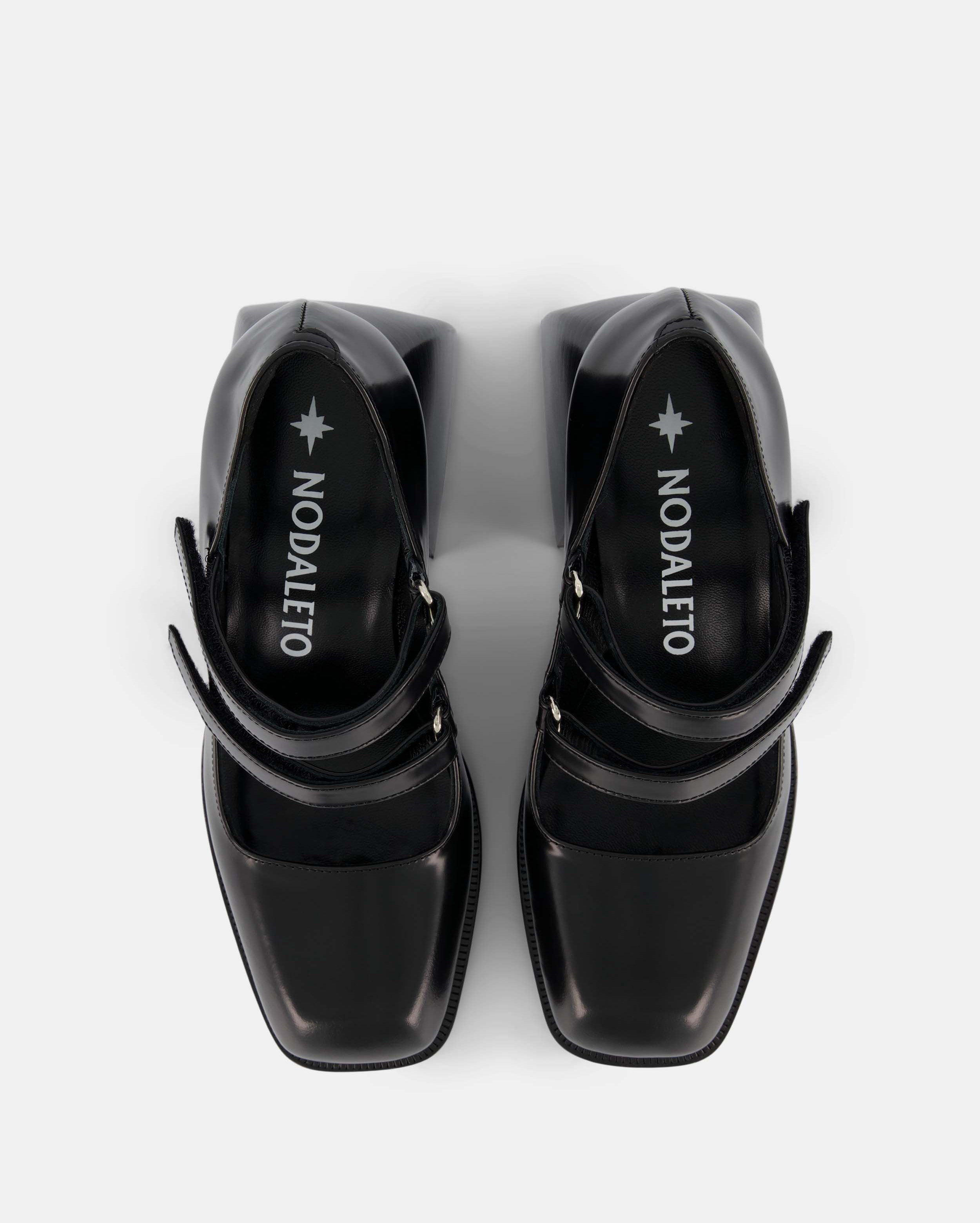 Nodaleto Bulla Babies 90 babies noir verni talon 9 cm