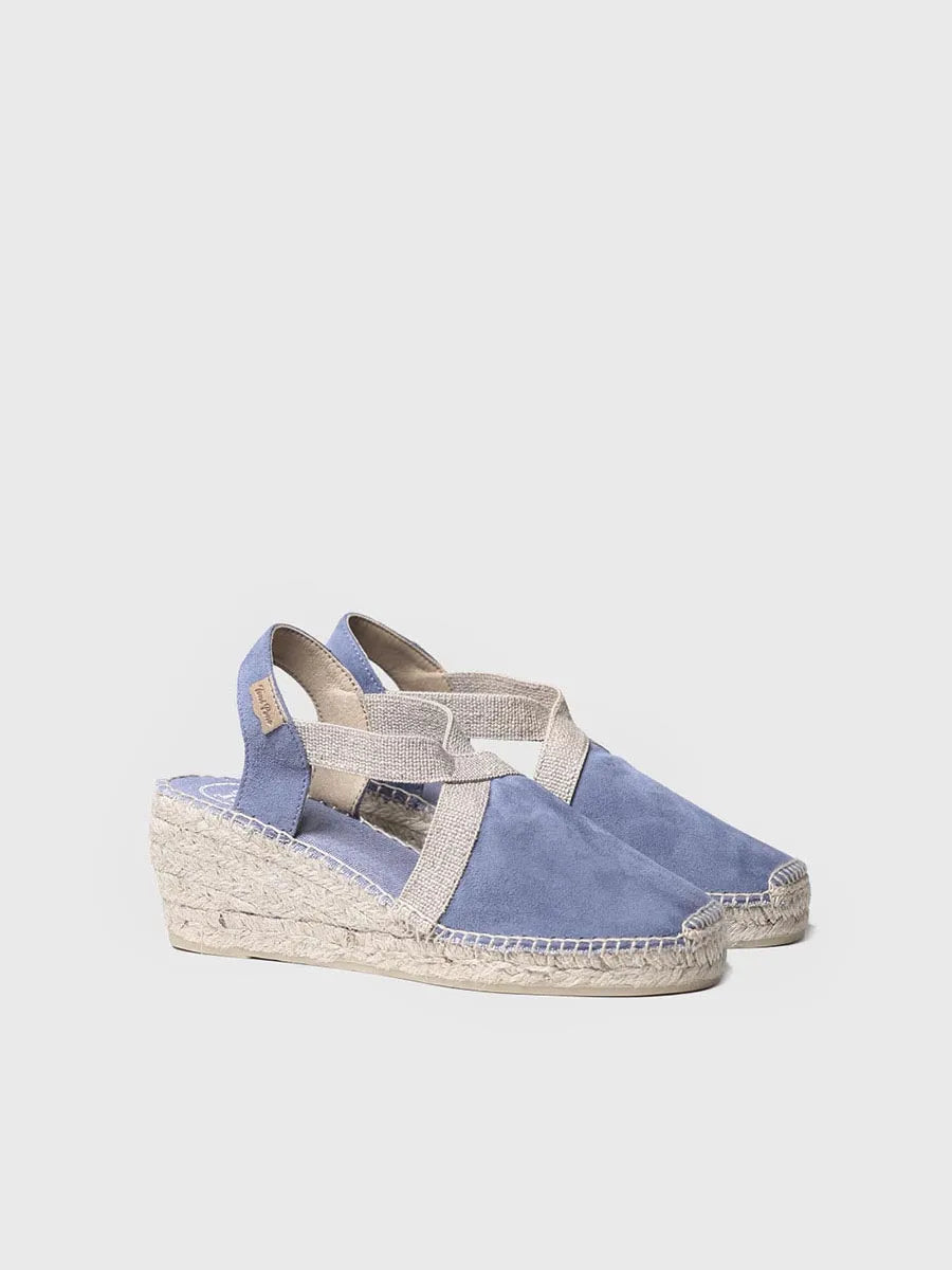 TONI PONS TONA espadrille femme compensée cuir velours
