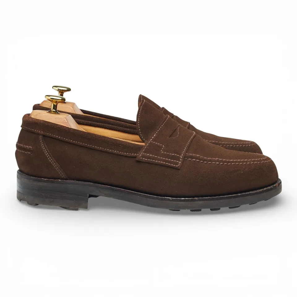 Shipton & Heneage Hendon mocassin daim marron pointure 8 gomme