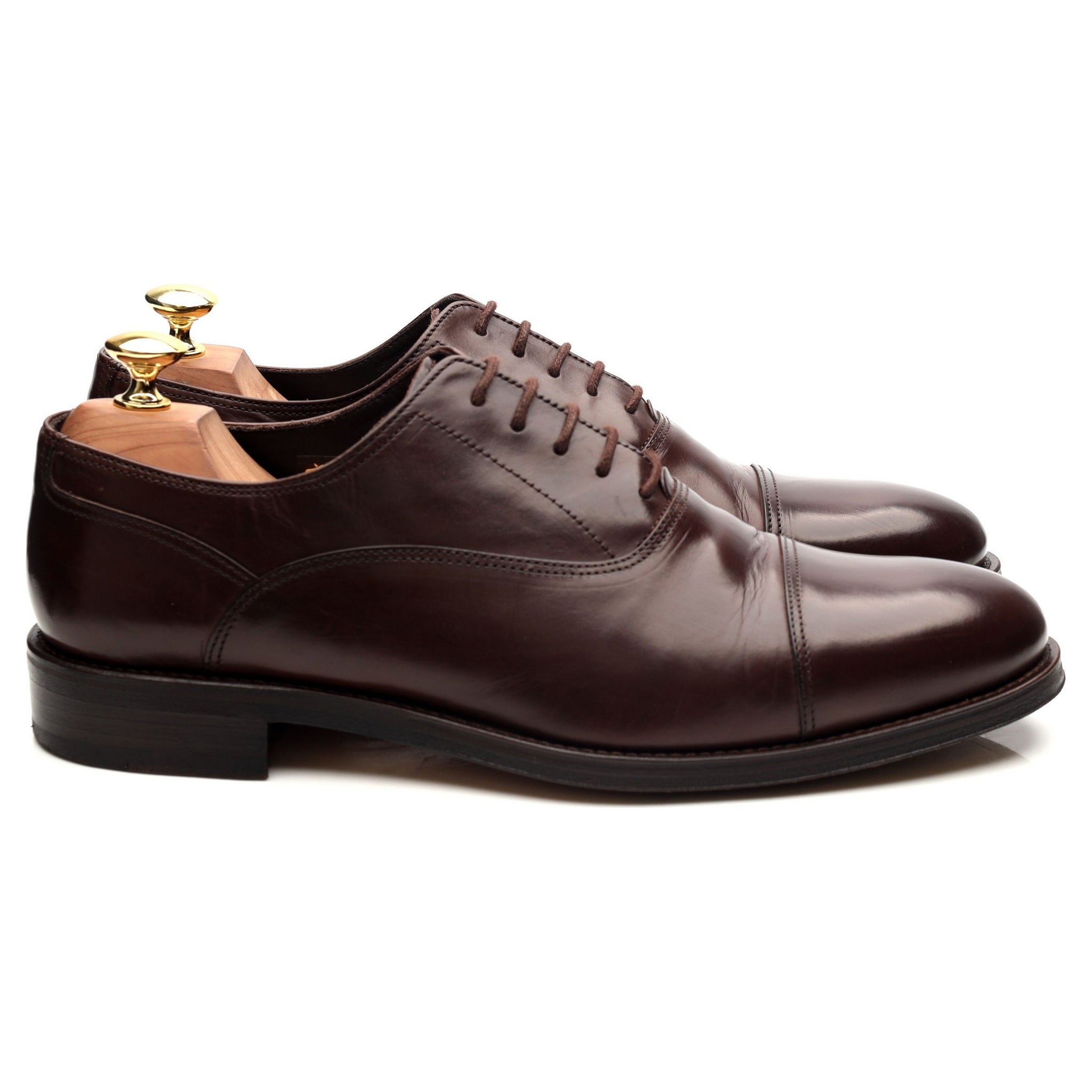John White Kingsway oxford cuir marron foncé UK 9