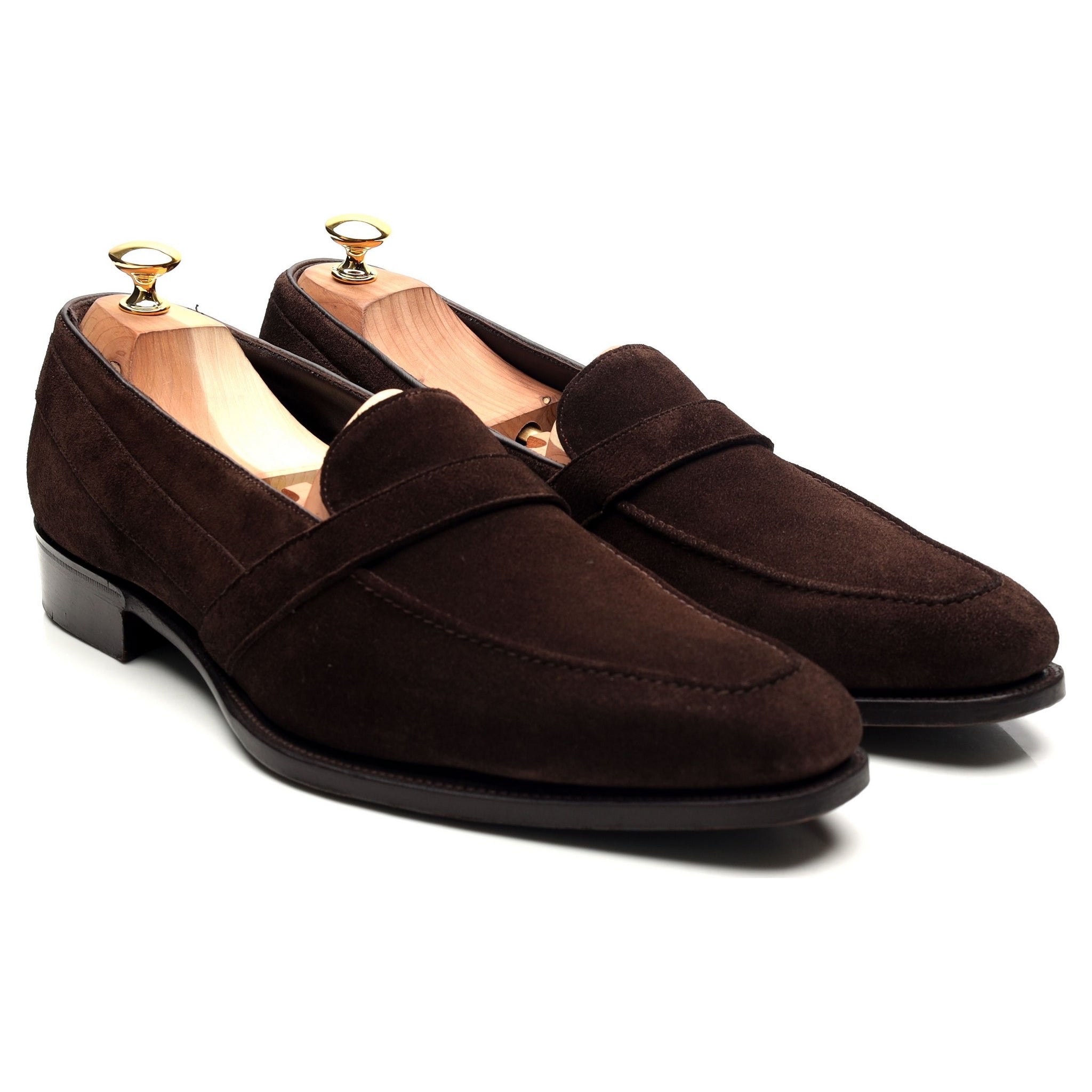 Anthony Cleverley Baron mocassin daim marron UK 11.5