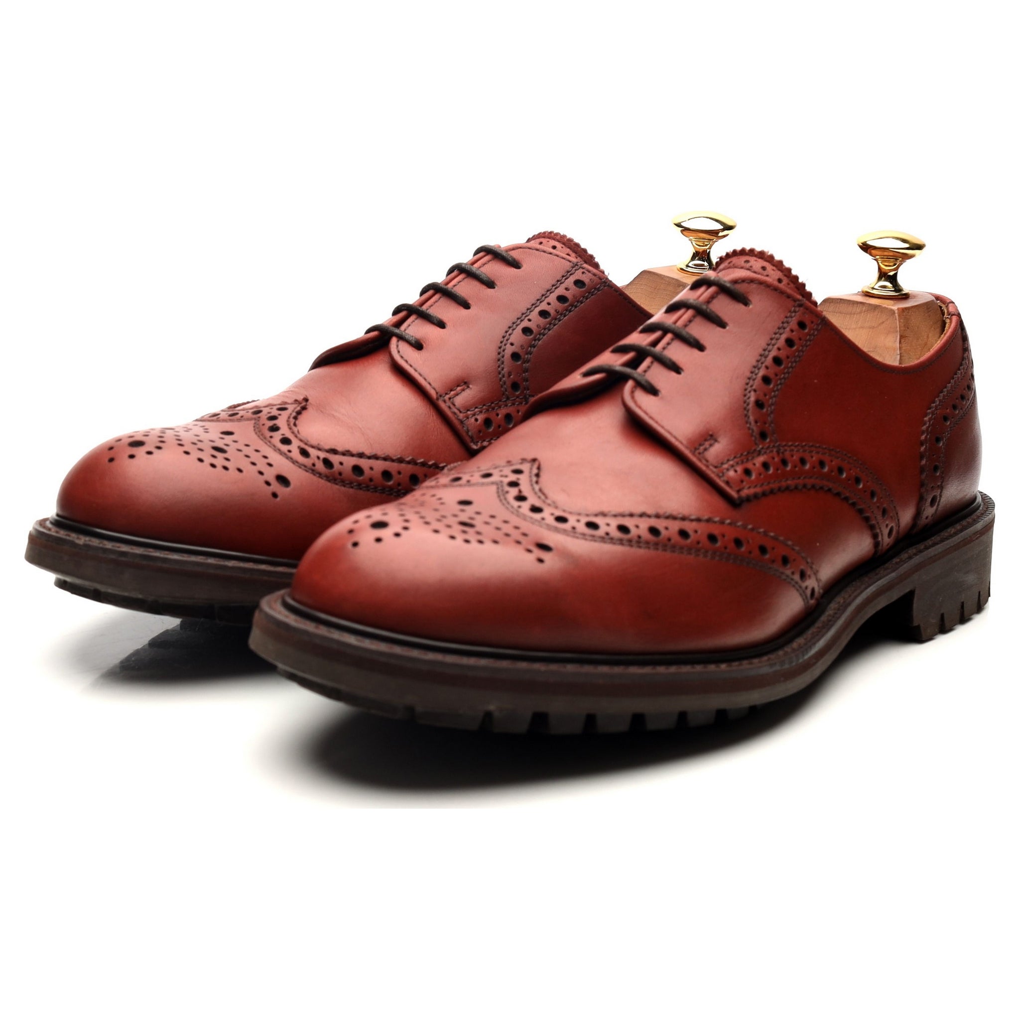 Alfred Sargent Stirling derby brogue cuir marron UK 9