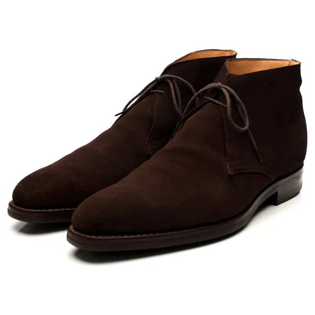 Crockett & Jones Tetbury boots chukka daim marron UK 10