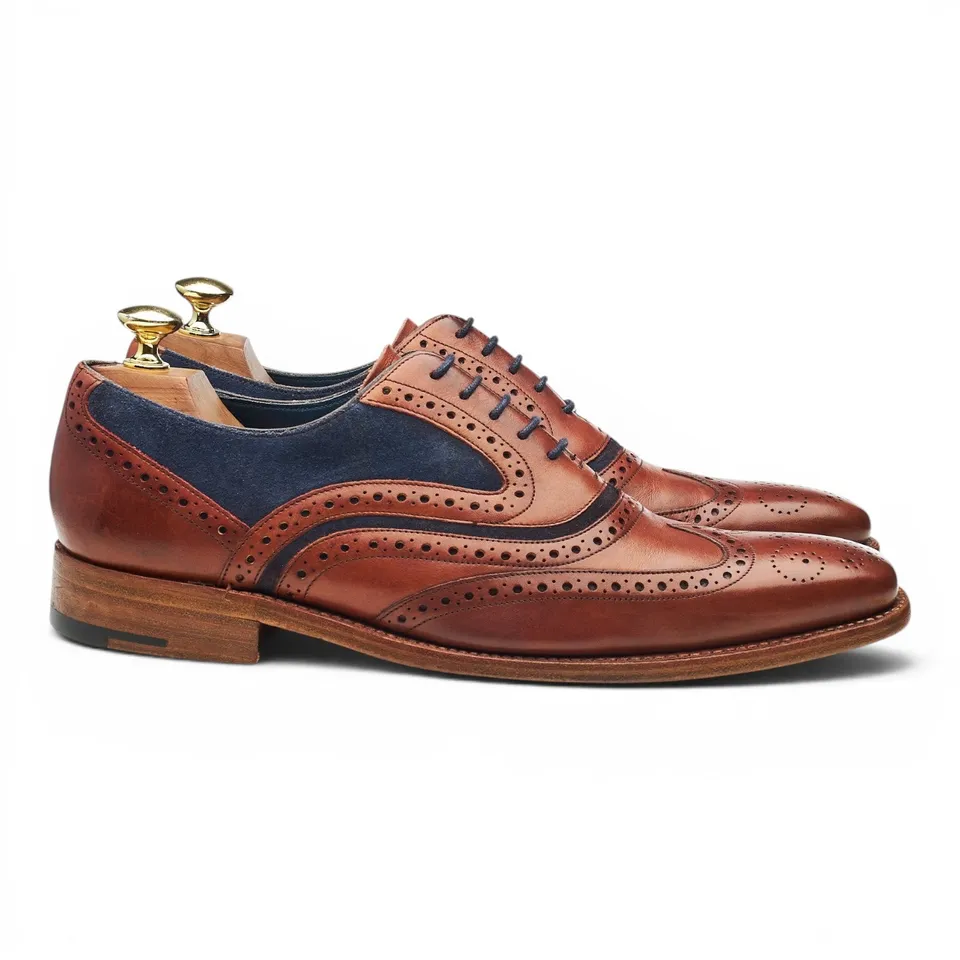 Barker McClean oxford cuir marron pointure 7 UK