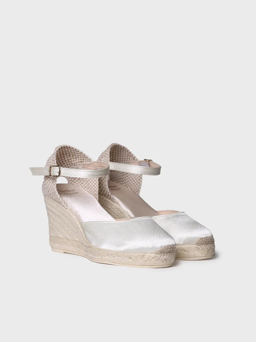 Toni Pons AUDREY espadrille mariée satin ivoire