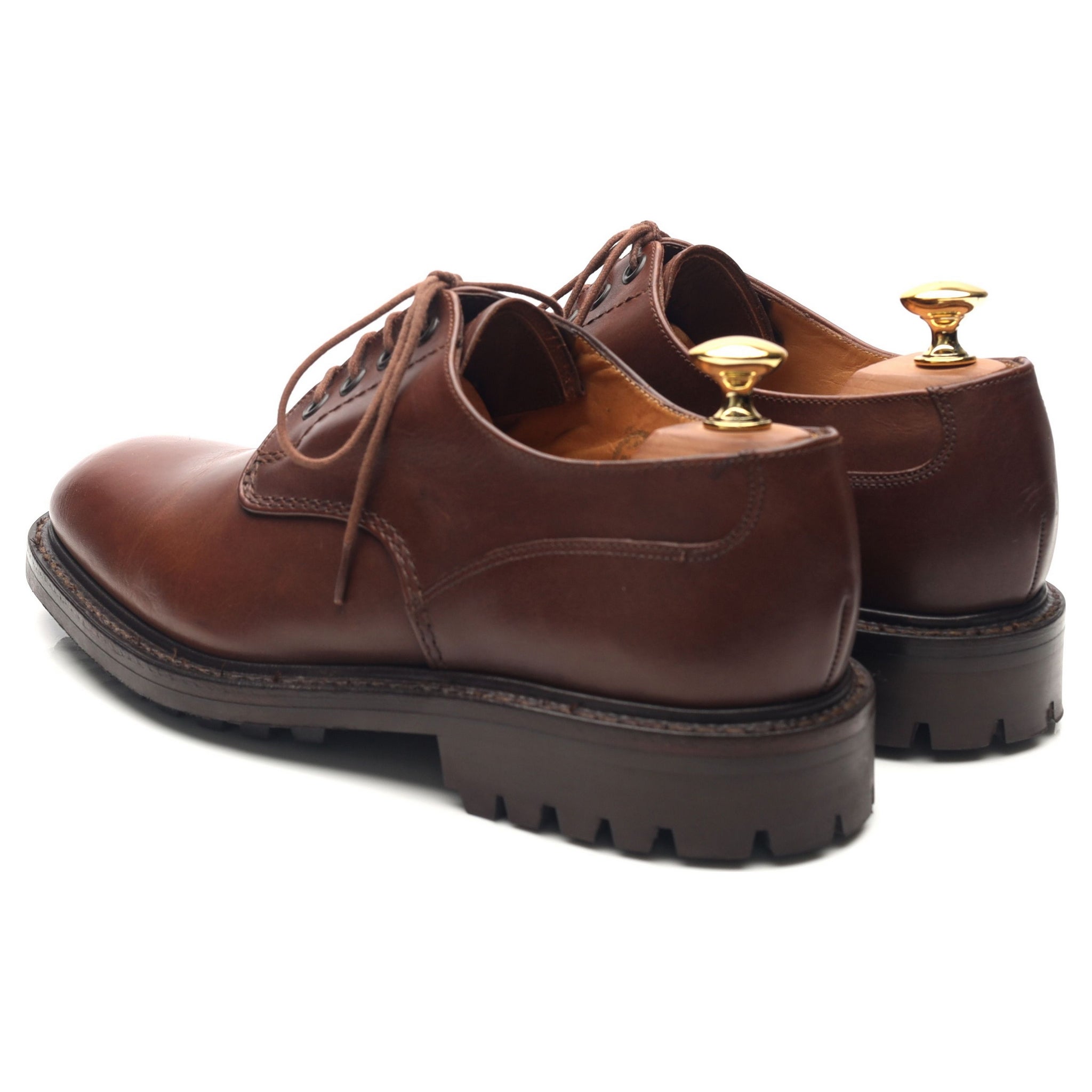 Loake Epsom derbies cuir ciré marron 6,5 UK