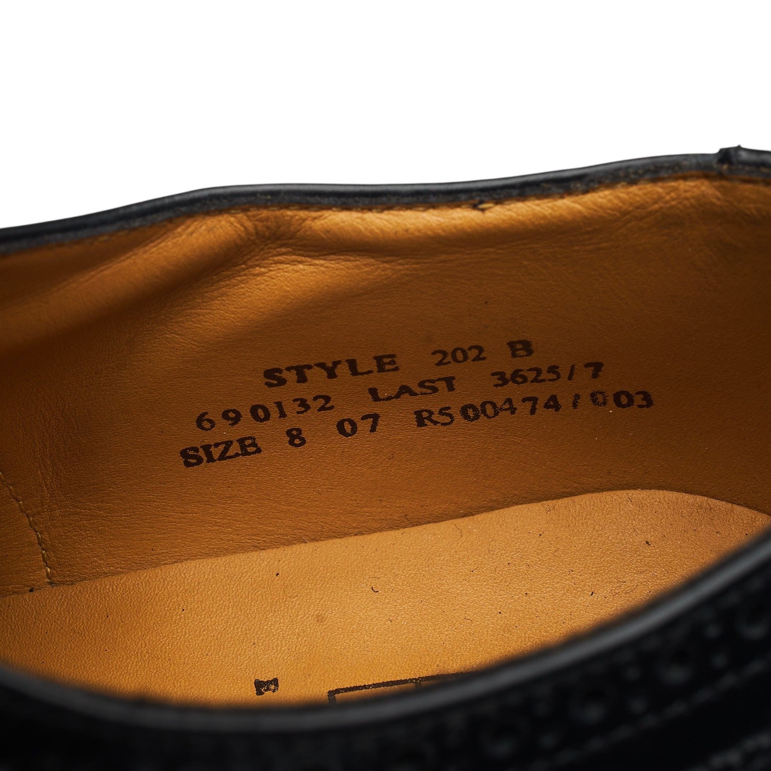 Loake 202B oxford cuir noir pointure 8